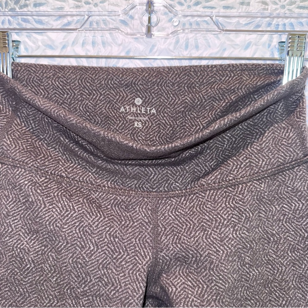 Athleta Charcoal Herringbone Leggings